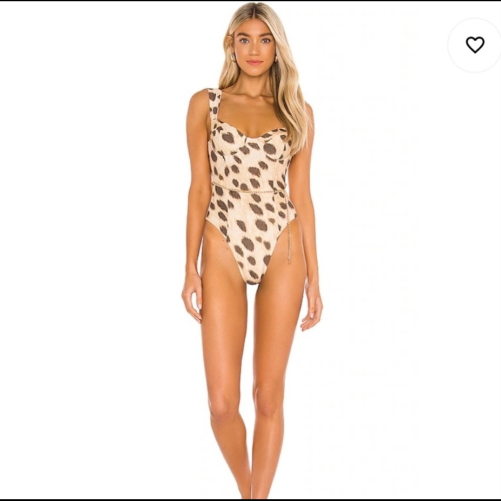 WeWoreWhat Leopard Print One Piece Swimsuit